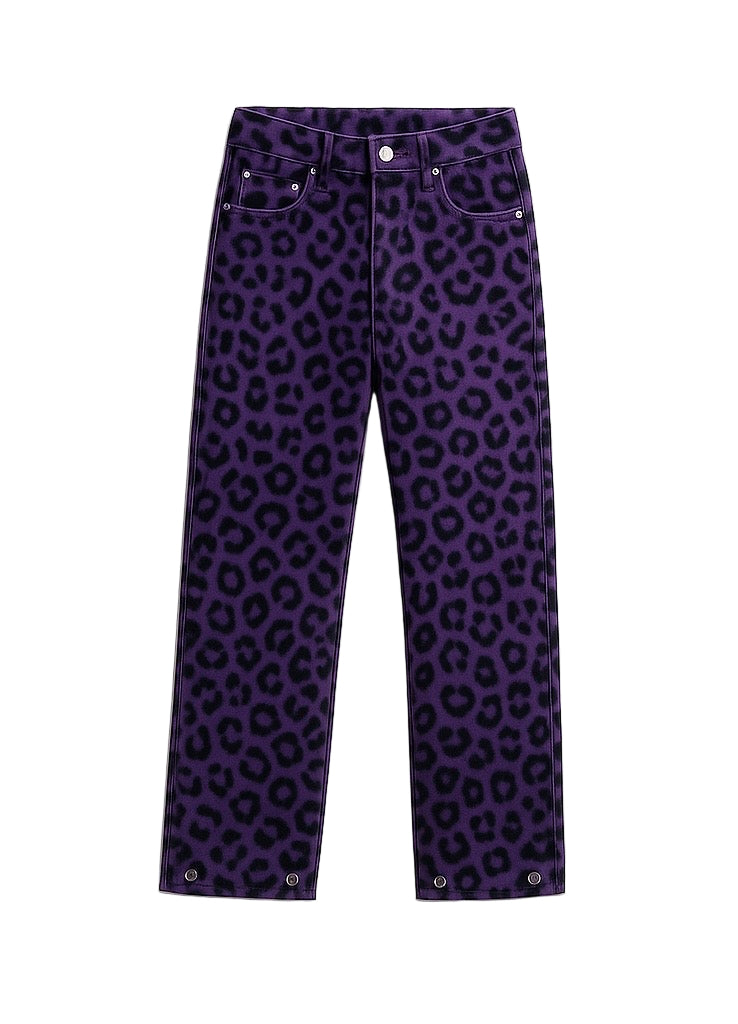 [PRINTED] Multi-Colored Cheetah Jeans