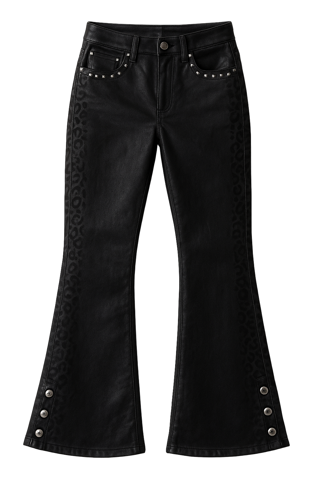 [Burnt] Flared Waxed Denim